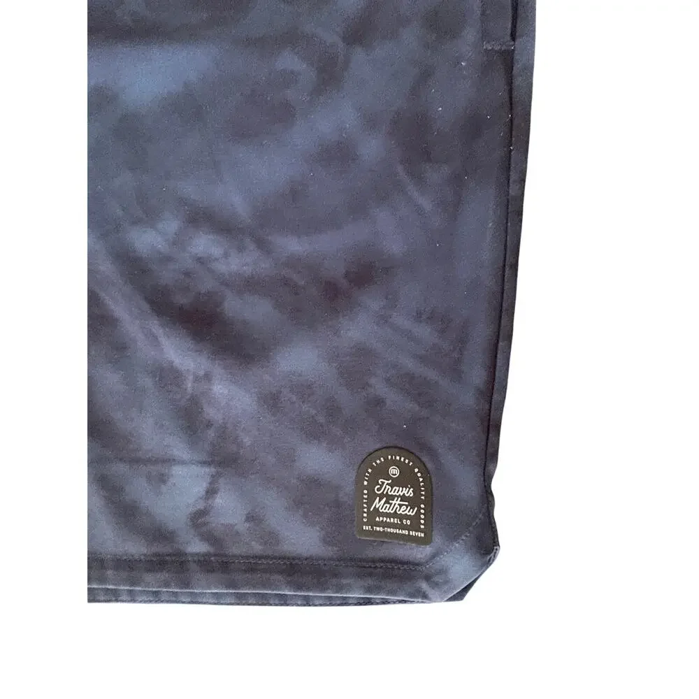 Travis Mathew water Print Swim Trunks Blue & Navy Swimwear Mens size 40